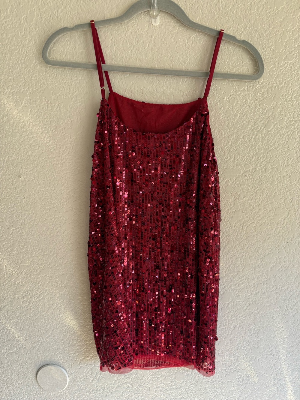 NEW Free People Midnight Kiss Mini Slip Dress in Cherry Combo - Picture 6 of 6